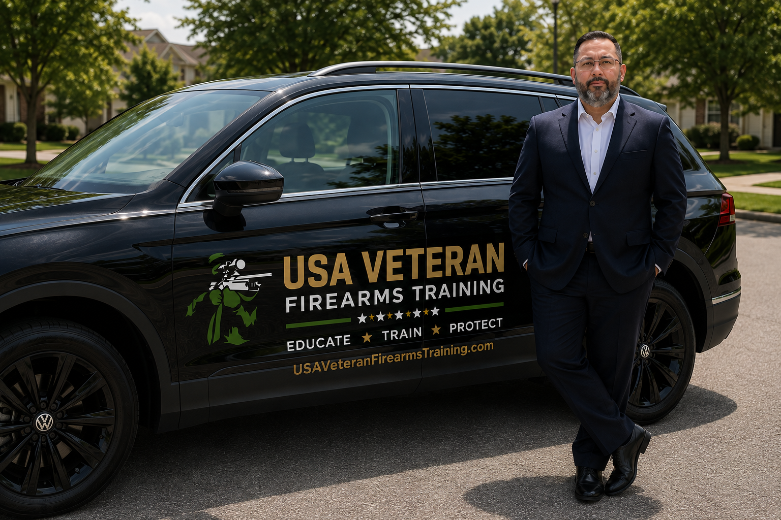 Joe Portillo with USA Veteran Firearms Training vehicle